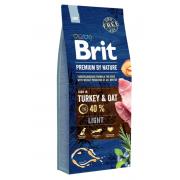 Brit Premium Light сухой корм для собак с избыточным весом со вкусом индейки (целый мешок 15 кг)